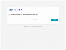 Tablet Screenshot of login.scandlearn.com
